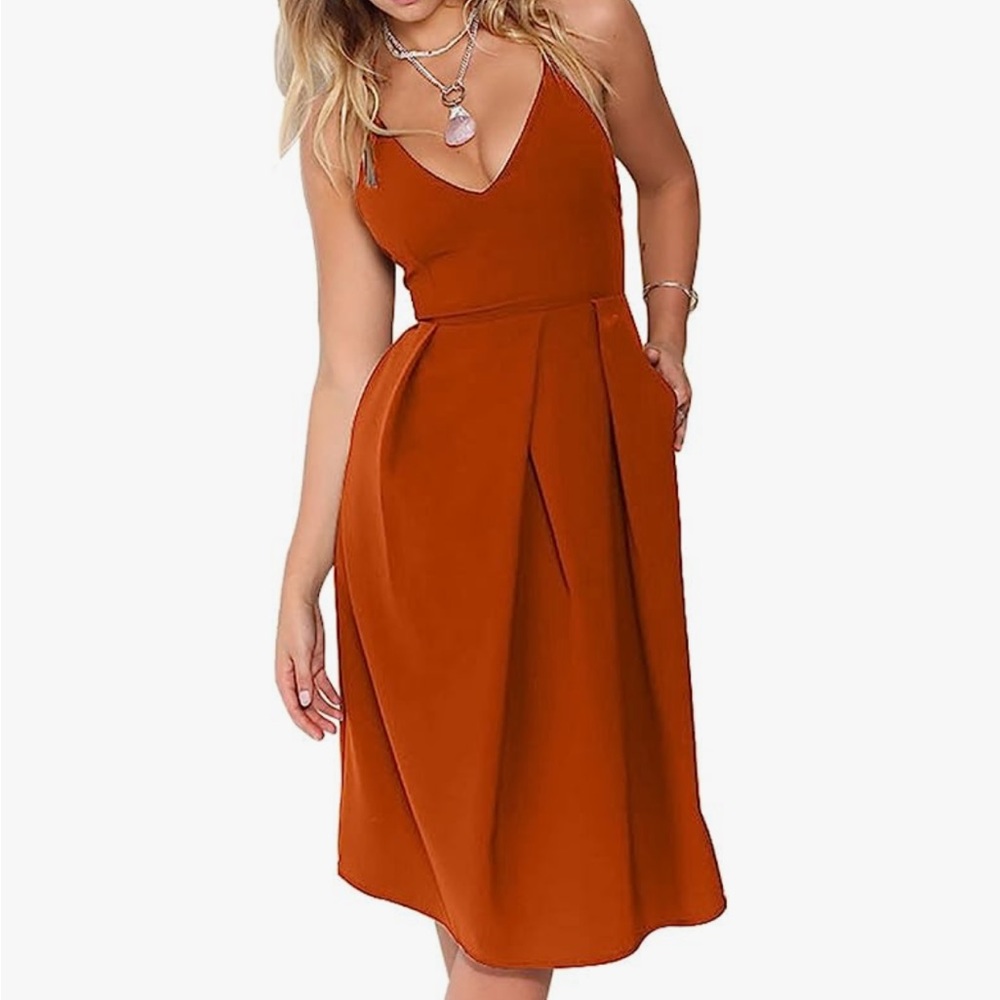 Rust Dress Adjustable Strap